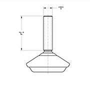 drawing of Marquis Adjustable Swivel Glide