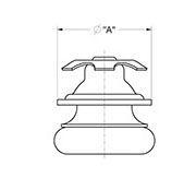 drawing of Swivel Saturn Glide with Steel Base